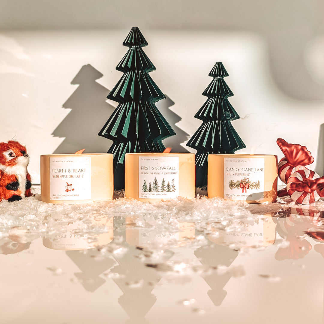 Making Spirits Bright Winter Collection, 5 oz Candles - Set of 3 (Bundle & Save!) - The Modern Sonoran
